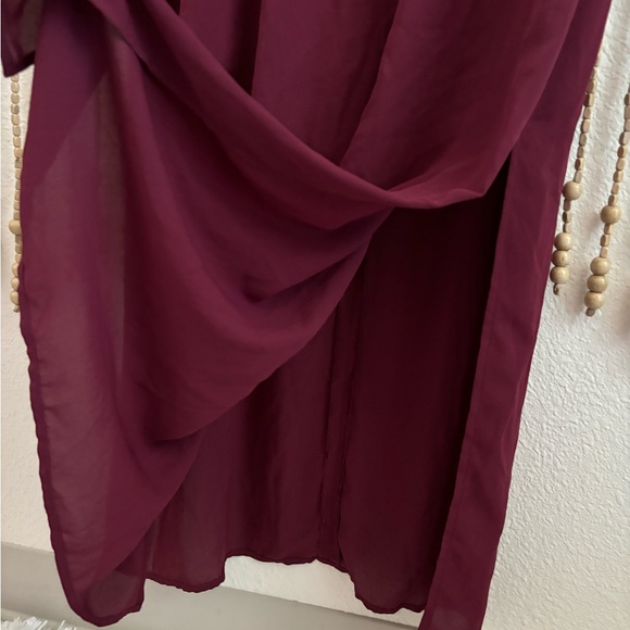 Paper Crown for Anthro Burgundy Slip Tank Maxi Formal Going Out Bridesmaid Dress - Picture 5 of 10